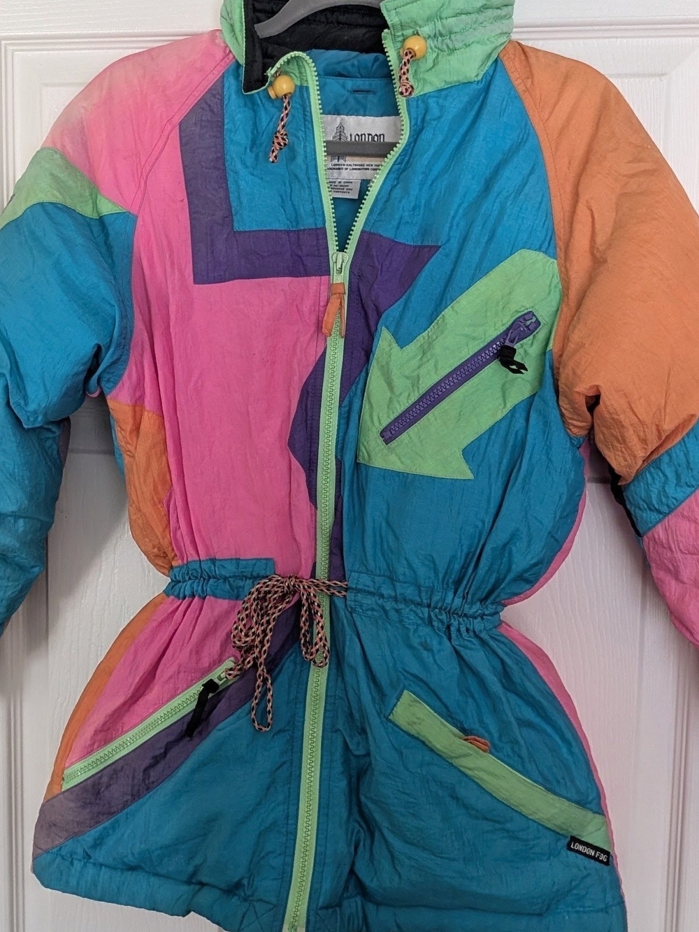 Vintage 80's Neon Women's London Fog Jacket Sz L